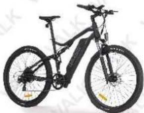 Black and white electric bicycle with visible frame and wheels (no text or symbols)