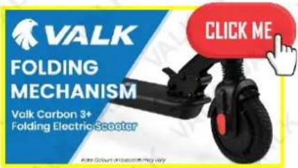 VALK FOLDING MECHANISM Valk Carbon 3+ Folding Electric Scooter CLICK ME