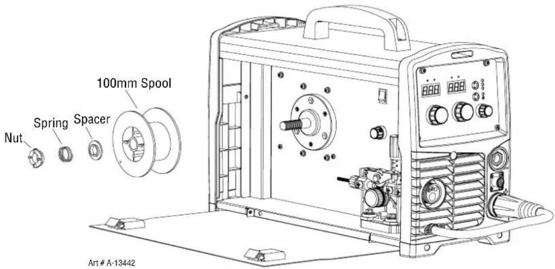 Nut Spring Spacer 100mm Spool Art # A-13442
