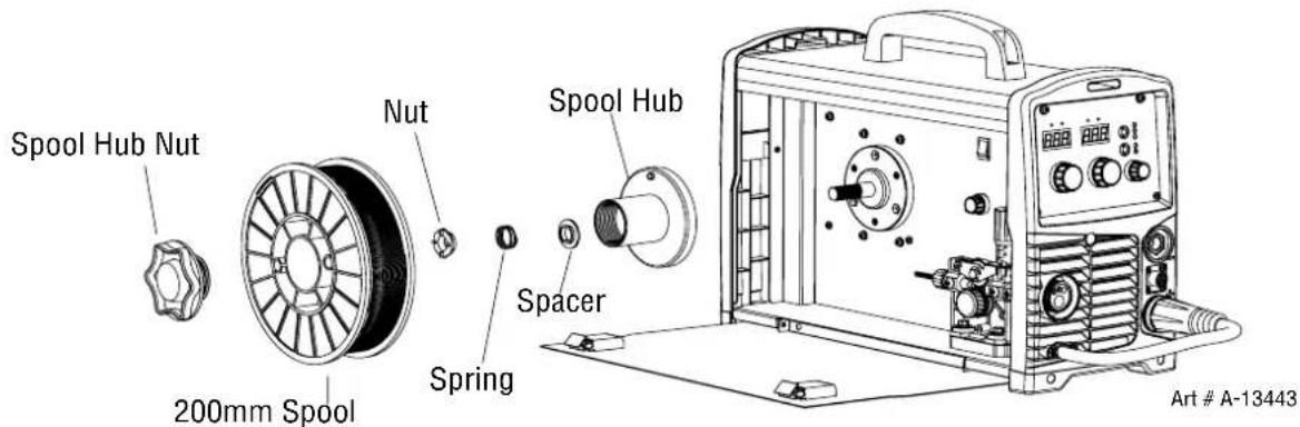 Spool Hub Nut Nut 200mm Spool Spring Spool Hub Spacer Art # A-13443