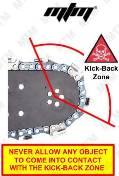 mfm® Kick-Back Zone NEVER ALLOW ANY OBJECT TO COME INTO CONTACT WITH THE KICK-BACK ZONE