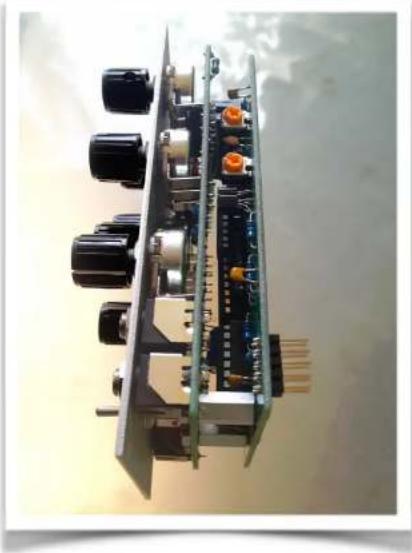 Close-up of an electronic circuit board with multiple switches and components (no visible text or symbols)