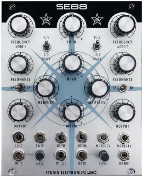 SEBB FREQUENCY MODE 1 2/3 FM IN FULL FREQUENCY MODE 2 1/3 TRACK HALF TRACK M1 FM RESONANCE FP BP M1 RES CV M2 RES CV M2 FM OUTPUT M2 RES CV M2 RES CV M2 OUT I V/O FM IN MT FM M2 FM M1 RES CV M2 RES CV M1 IN LEVEL M1 OUT M2 IN LEVEL M2 OUT STUDIO ELECTRONICS
