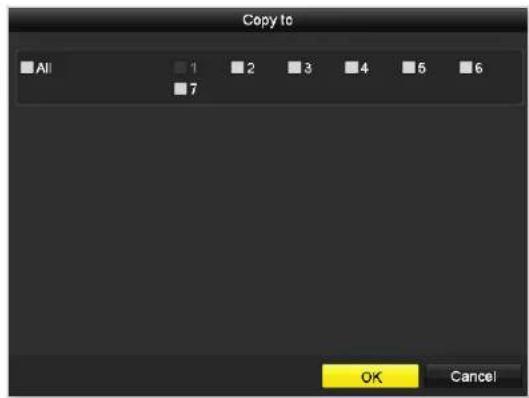Copy to All 1 2 3 4 5 6 7 OK Cancel