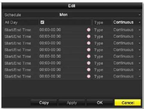 Edit Schedule Mon All Day Start/End Time 00:00-00:00 Type Continuous Start/End Time 00:00-00:00 Type Continuous Start/End Time 00:00-00:00 Type Continuous Start/End Time 00:00-00:00 Type Continuous Start/End Time 00:00-00:00 Type Continuous Start/End Time 00:00-00:00 Type Continuous Start/End End Time 00:00-00:00 Type Continuous Start/End Time 00:00-00:00 Type Continuous Copy Apply OK Cancel