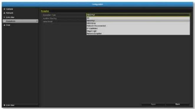 Configuration Network Network Line Data Settings Line Settings Settings Type Audio Working New Work HDD-Full HDD-Full HDD-Diver Network Disconnected User Log User Log Project Interface Line Data Next