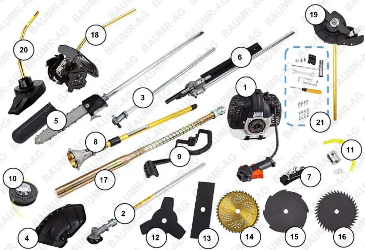 Exploded view diagram of automotive powertrain components with numbered parts for identification