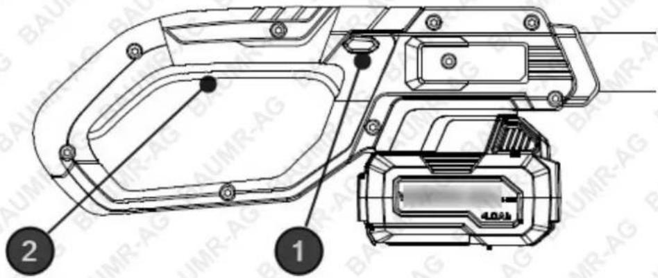 Technical diagram of a device casing with labeled components and part numbers