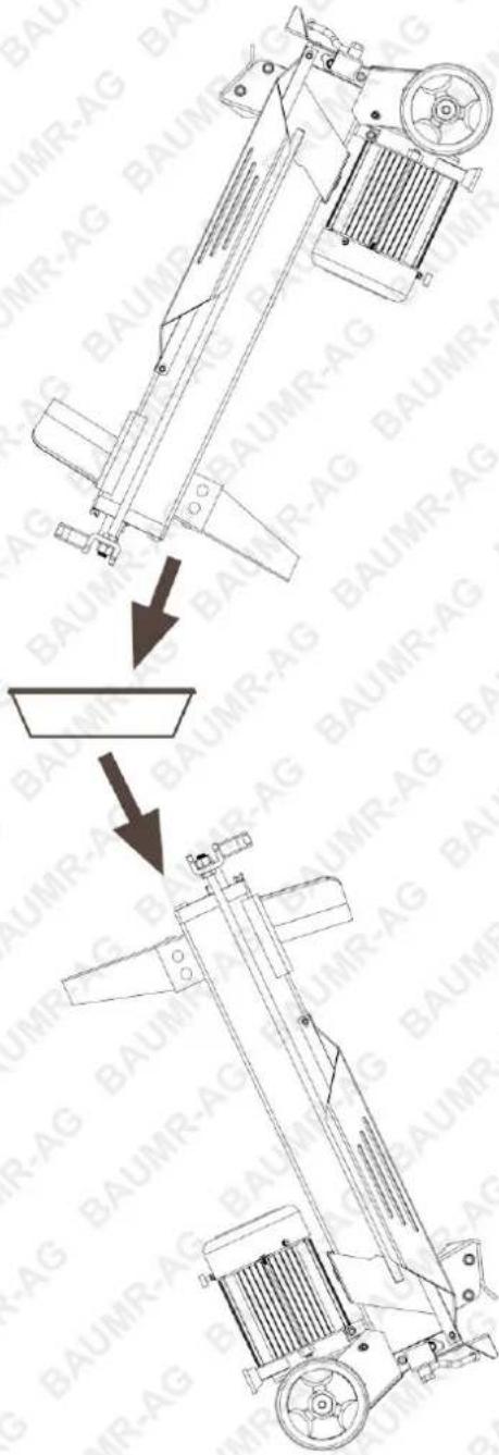 Technical diagram showing assembly steps of a mechanical device with labeled components and assembly details.