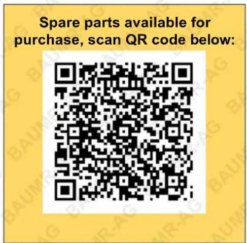 Spare parts available for purchase, scan QR code below: