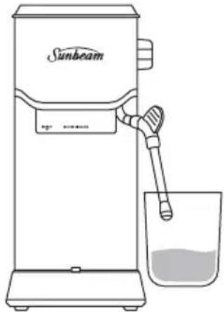 SUNBEAM Compact Barista EMM2900SS - Warm up with hot water - 2