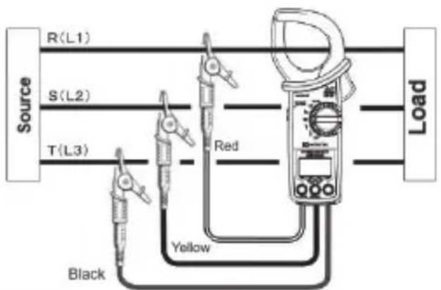 Source R(L1) S(L2) T(L3) Red Load Black Yellow