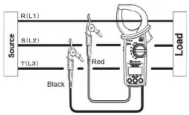 R(L1) S(L2) T(L3) Black Red Load