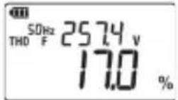 Kyoritsu KEW 2062BT - Voltage harmonics distortion factor, content rate, RMS value - 4