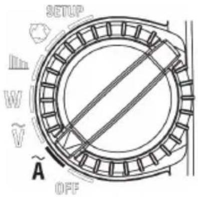 SETUP ON W V A OFF