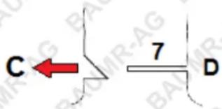 C ← 7 D