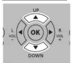 UP L VOL - OK R VOL + DOWN