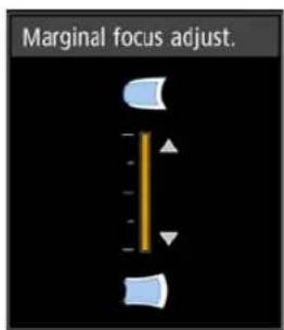 Marginal focus adjust.