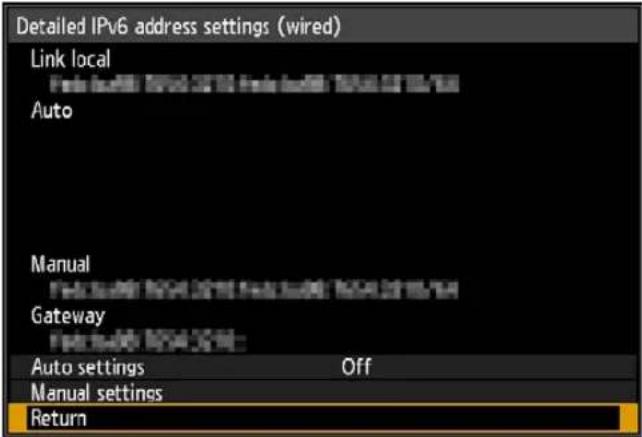 CANON REALiS 4K6021Z - Detailed settings (wired) - 4