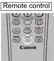 Remote control A B C ASSET - EDITION ANGMENT SELECT:AUTO PC CH C MANS +1275 BLANK Canon