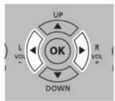 UP L VOL - OK R VOL + DOWN