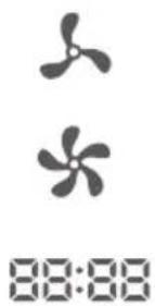 Two propeller icons above a digital display showing 88:88 (no text or symbols on the icons themselves)