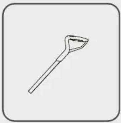 Simple line drawing of a tool or plunger (no text or symbols)