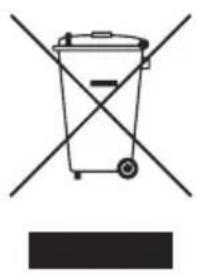 Simple line drawing of a trash bin with two crossed lines and a solid black rectangle below (no text or symbols)
