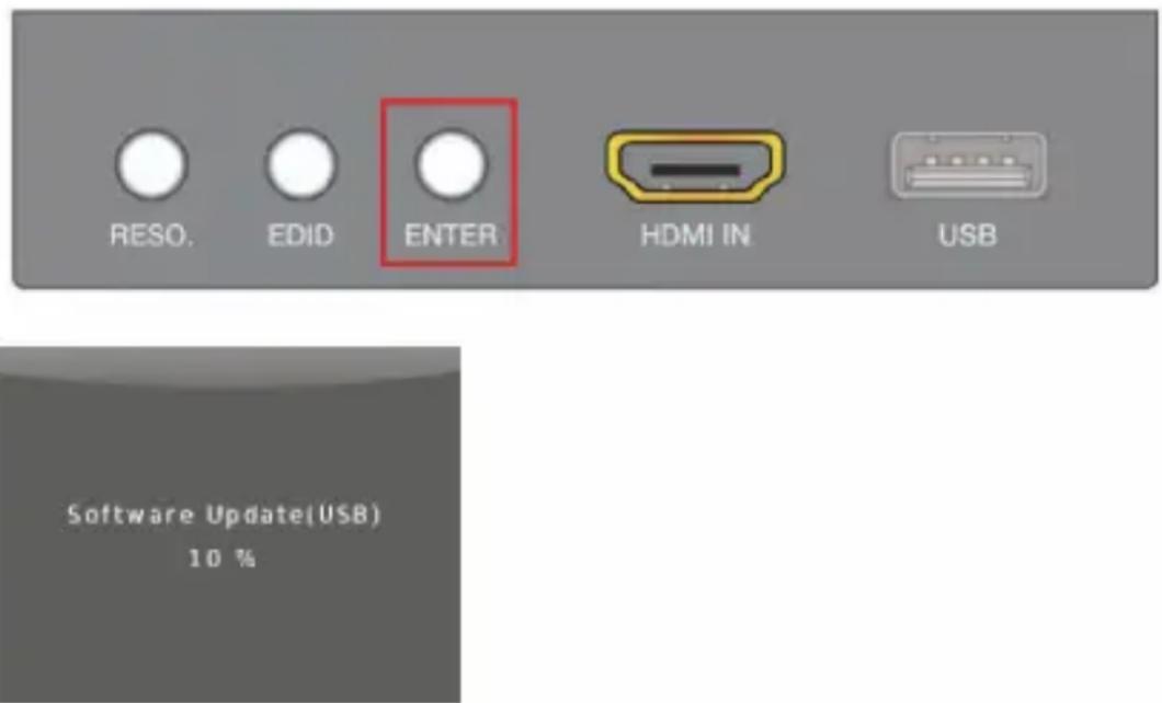 RESO. EDID ENTER HDMI IN USB Software Update(USB) 10 %