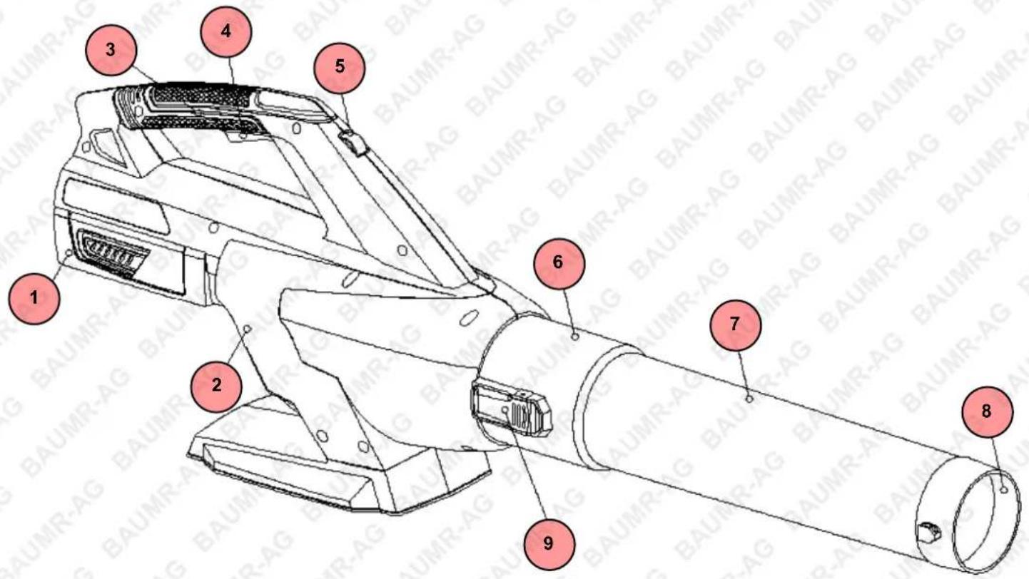 Technical diagram of a mechanical device with numbered components, likely an automotive component or assembly.