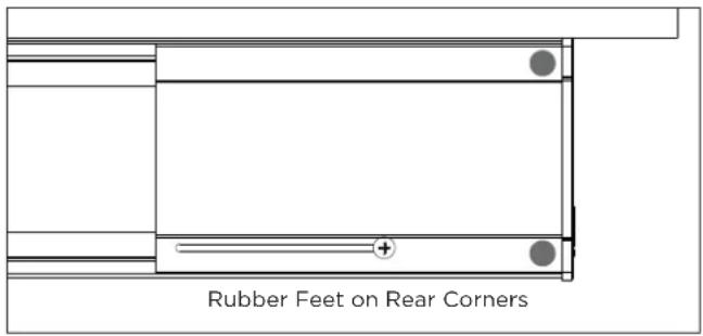 Rubber Feet on Rear Corners