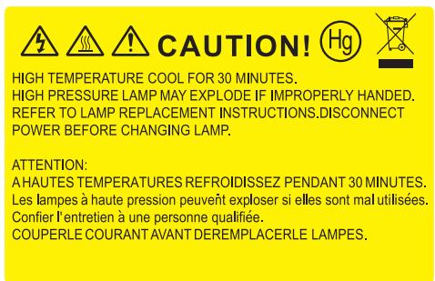 OPTOMA EH337 - Remplacement de la lampe - 2