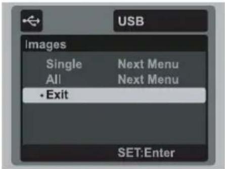 USB Images Single Next Menu All Next Menu • Exit SET:Enter