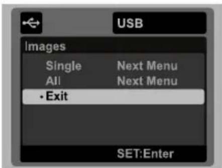 USB Images Single Next Menu All Next Menu • Exit SET:Enter