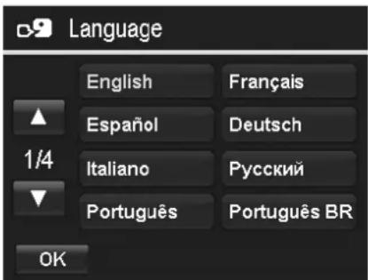 Language English Français Español Deutsch 1/4 Italiano Русский Português Português BR OK