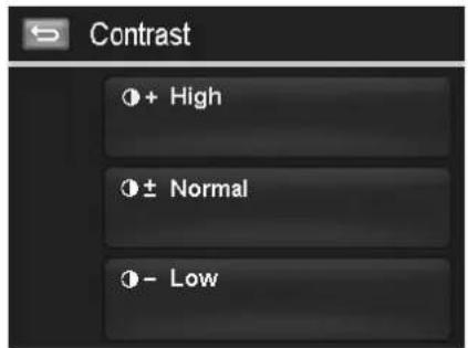 Contrast ● + High ● ± Normal ● - Low