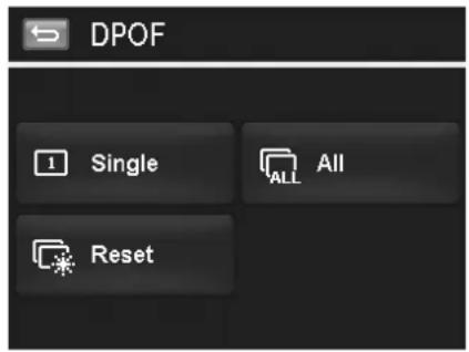 DPOF Single ALL Reset