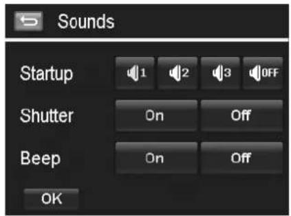 Sounds Startup Shutter Beep 1 2 3 OFF On Off On Off OK