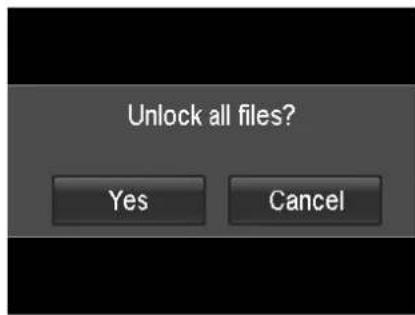 Unlock all files? Yes Cancel