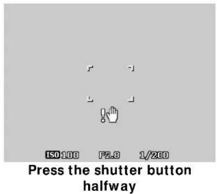 ISO100 F2.8 1/200 Press the shutter button halfway