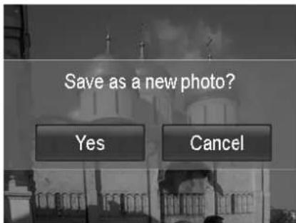 Save as a new photo? Yes Cancel