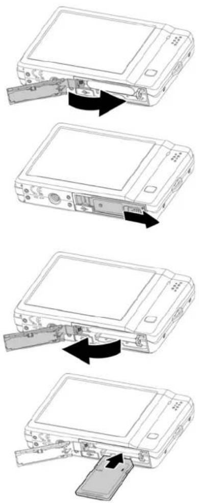 SANYO VPC-E1500TP - Inserting an SD/ SDHC Memory Card - 1