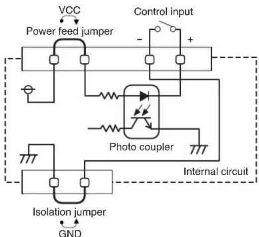 TOA D-936R - [Connecting control input terminals to the TT-104B program timer] - 2