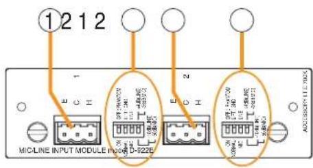 ①212 1 E C H MICLINE INPUT MODULE PWR D-522E 2 E O H MICLINE INPUT MODULE PWR D-522E ADDITIONAL ETR