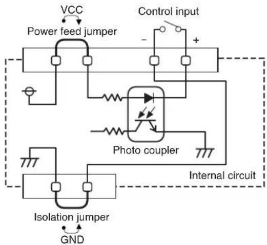 TOA D-936R - [Connecting control input terminals to the TT-104B program timer] - 2