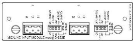MIC/LINE INPUT MODULE module D-322E N AOSOC/PYTE 100%