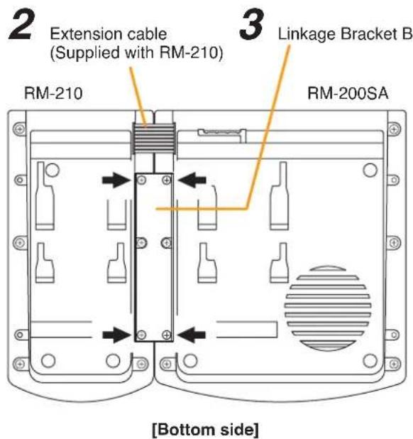 2 Extension cable (Supplied with RM-210) RM-210 3 Linkage Bracket B RM-200SA [Bottom side]