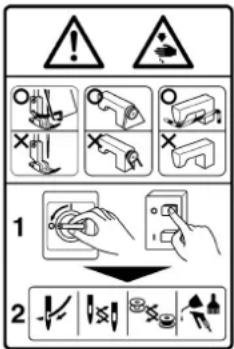 JUKI DSC-244 - (II) Explanation of pictorial warning indications and warning labels - 7