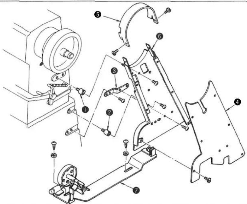 Technical diagram of a mechanical assembly with numbered components for identification