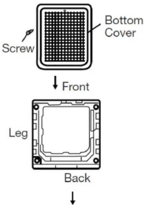 Screw Bottom Cover Front Leg Back
